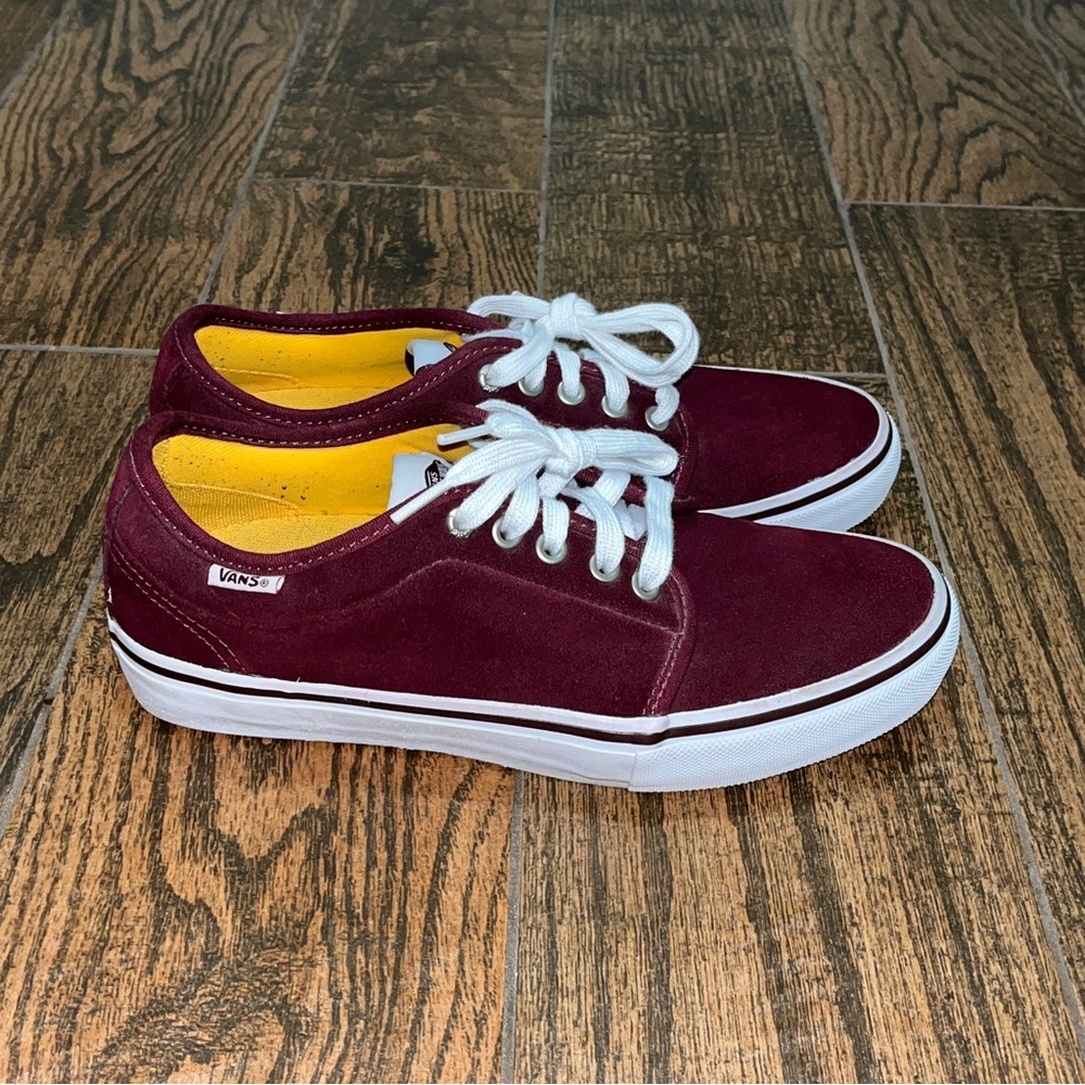 Mens Vans Off The Wall Pro Maroon Low Skate Shoes Sz. 8